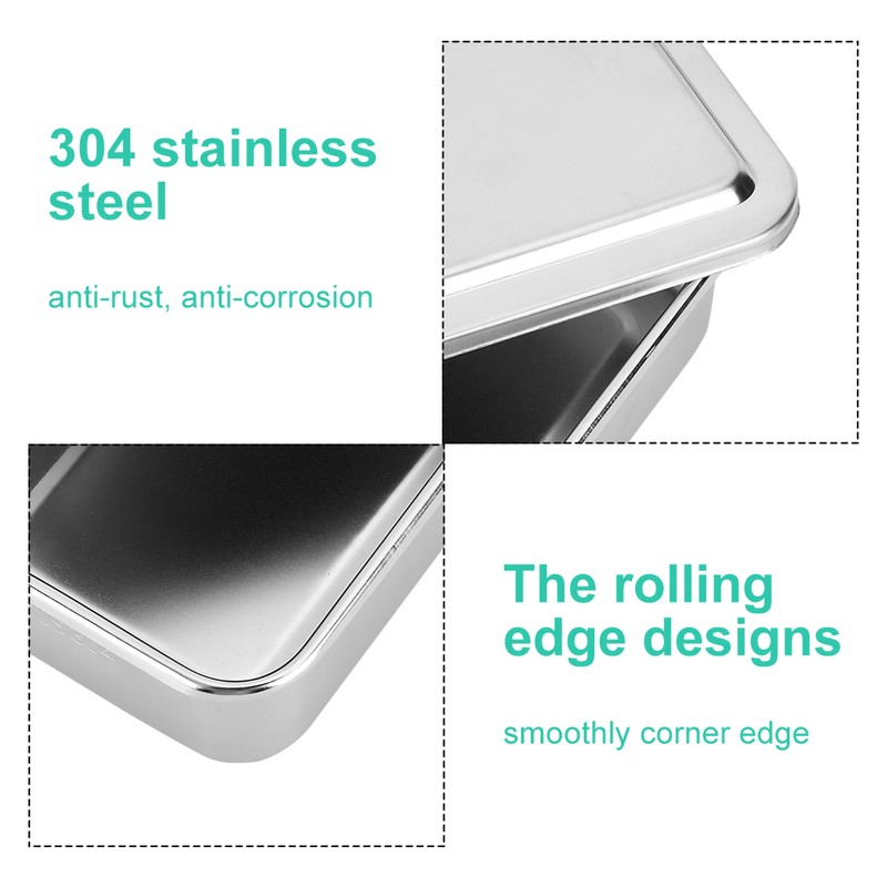 6inch Cleaning Box 304 Stainless Steel Instrument Storage Tray Cleaning