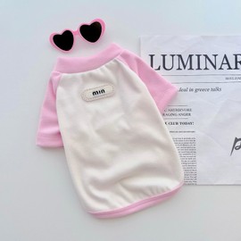 Small Dog T-Shirts | Color Block Sleeveless Puppy Shirts for Summer Photo Shoots, Soft Pet Clothes for Small/Medium Dogs (3 Colors, Machine Washable) (Pink, XL)