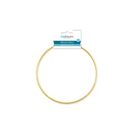 CraftMedley Brass Rings, 12in, Round, 1-Piece, 12"