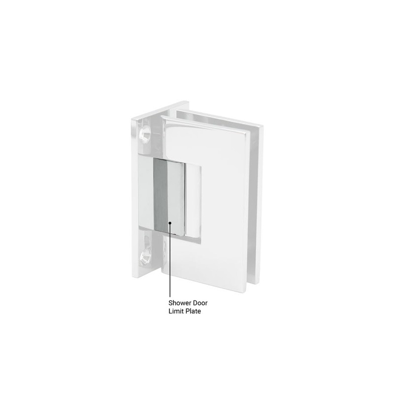 FHC HLP25CH Shower Door Hinge Limit Plates 2.5mm Thick -