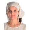 HEMAD Medieval Laudamie Cotton Headscarf, White, Beige, Black, Red, Brown,