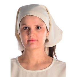 HEMAD Medieval Laudamie Cotton Headscarf, White, Beige, Black, Red, Brown, Green, Blue, LARP, beige