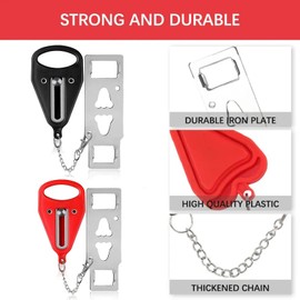 2 Pack Upgraded Door Locks - Portable Door Lock with Gift Bags,Travel Lock, Add Extra Locks for Additional Safety and Privacy Lock Down for School, Airbnb, Home, Hotel