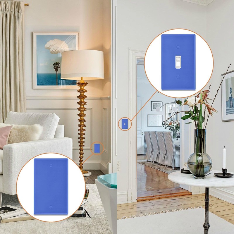 Royal Blue Duplex Outlet Covers Wall Plate Light Switch Cover