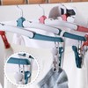 Folding Clothes Hanger, 8 Pcs Folding Clothes Hangers with Clips