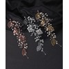 Denifery Hojas de oro para el pelo, perlas de vid,