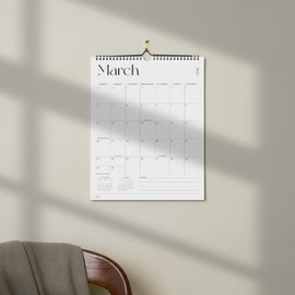 Cabbrix Wall Calendar 2025-2026 Until to June 2026, Vertical 11-1/4” x 14-1/4” Simplified Monthly Hanging Calendar for Wall