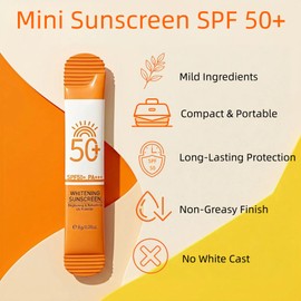 BESHICO 15 Pack Travel Size Sunscreen SPF 50+ Mini 0.28 OZ for Face & Body
