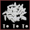 HEROFFIX 30Pcs White Plastic Rivets Splash Guard Fastener Push Type