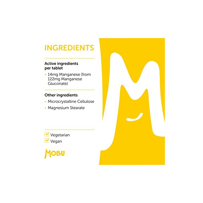 Manganese 14mg 120 Tablets | Joint Support Cartilage & Bone