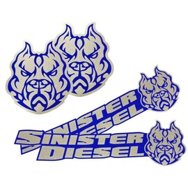 Sinister Diesel Stickers - 4 Pack Bulldog & Logo