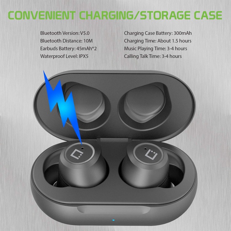 Wireless V5 Bluetooth Earbuds Compatible with BLU Dash L with