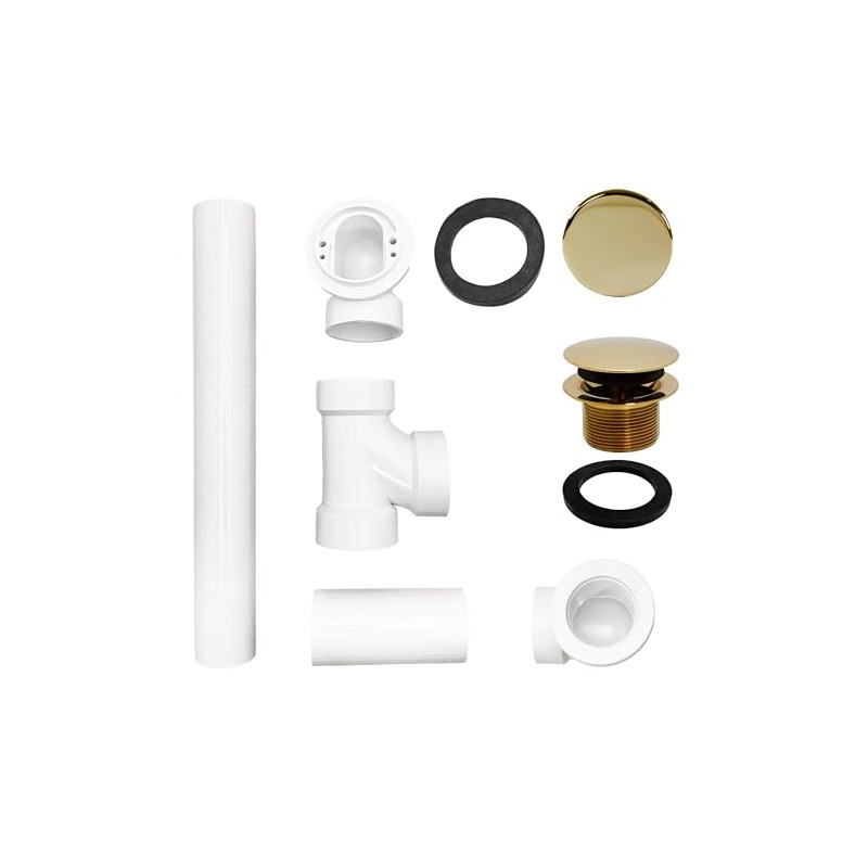 Westbrass 493244H-01 14" Sch. 40 PVC Bath Waste & Overflow
