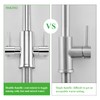 PAKING Kitchen Faucet, Two Handles Sink Faucet with Sprayer, Stainless