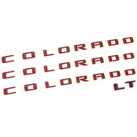 3pack OEM 2023 Colorado Plus LT Emblem 3D Letters Badge Compatible with fits 2019-2025 Colorado 84113503 85594766 (Redline)