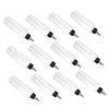 Baluue 12Pcs Transparent Squeeze Dispensing Bottles with Pointed Caps Liquid