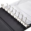 Juvale Check Binder - Black Faux Leather, 7-Ring, 14 x