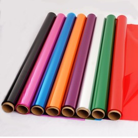 CMFYHM 8 Rolls Colored Cellophane Wrap Roll (34 in x 16.4 ft x 8 Colors) Extra Wide Cellophane Roll Transparent Color Cellophane Gift Wrapping for Gift Baskets,Flowers, DIY Craft,Baby Shower