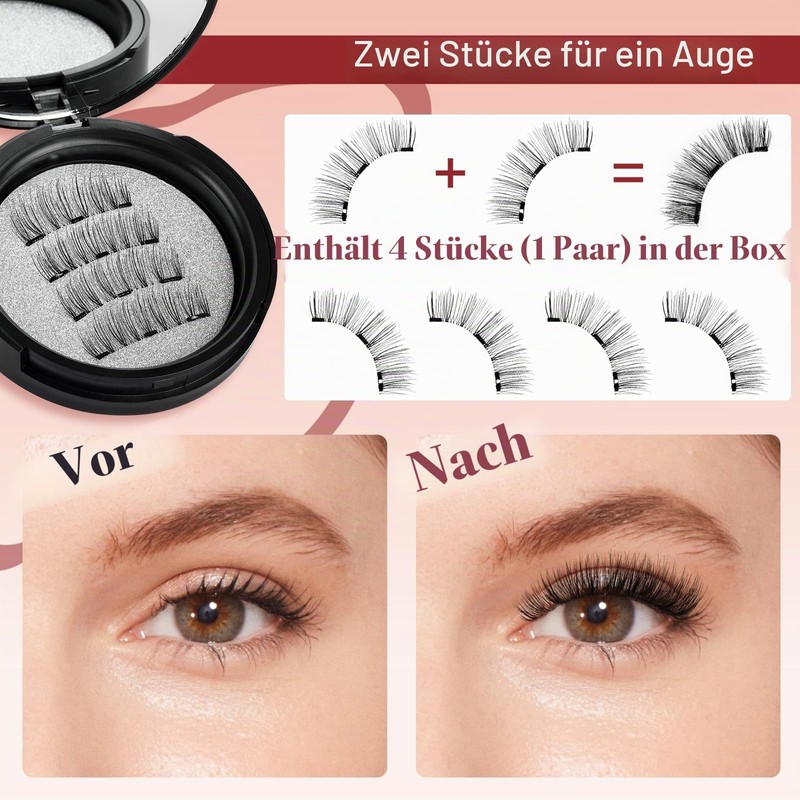 Higu clace Magnetic Eyelashes, Magnetic Eyelashes Without Eyeliner, Magnetic Eyelashes