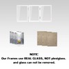 3 Picture Frame 4x6 Triple Hinged MDF Wood with Glass