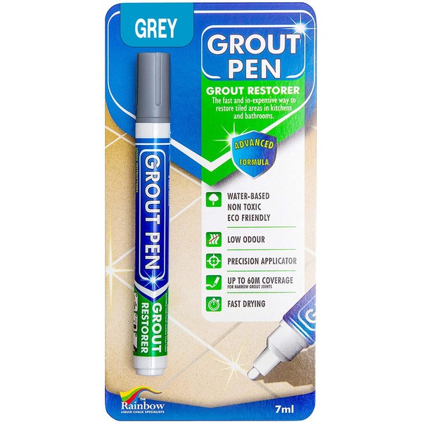 Grout Pen Grey Tile Paint Marker: Waterproof Grout Paint, Tile