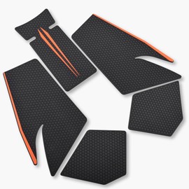 HRuizq Gas Tank Protectors for Motorcycle - Fuel Tank Sticker Protector Tank Pad Protector Motorcycle Stickers Compatible with KTM 790 Duke (2018-2024) 890 Duke/R (2020-2024) (Orange+Black)