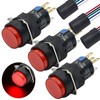 16MM Momentary Push Button Switch 12VDC LED Light Round Head