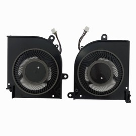 LANDALANYA Replacement New CPU and GPU Cooling Fan for MSI Stealth 15M A11UEK 15M A11UEK-009 15M A11UEK-280 15M-A11UEKV 15M-A11SEK 15M-A11SDK MS-1562 MS-1563 Series BS5405HS-U4X BS5405HS-U4W DC5V Fan