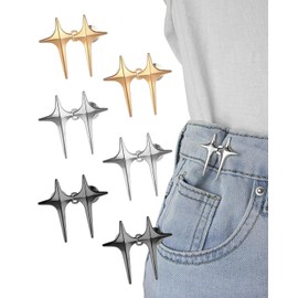 JUKOTA 6 Paare Knöpfe Hosen Enger Machen Clip,Einstellbar Hosenbund Enger Machen,Nähfreiknopf Hosen Verkleinern Clip,Hosenknopf Zum Enger Machen,Waist Clip für Damen Hosen Jeans Rock (3 Farben)