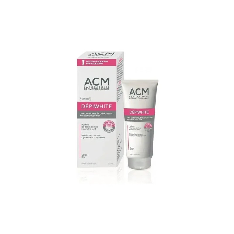 Leche Corporal Despigmentante ACM Dépiwhite para Manchas, Hipoalergénica y Libre