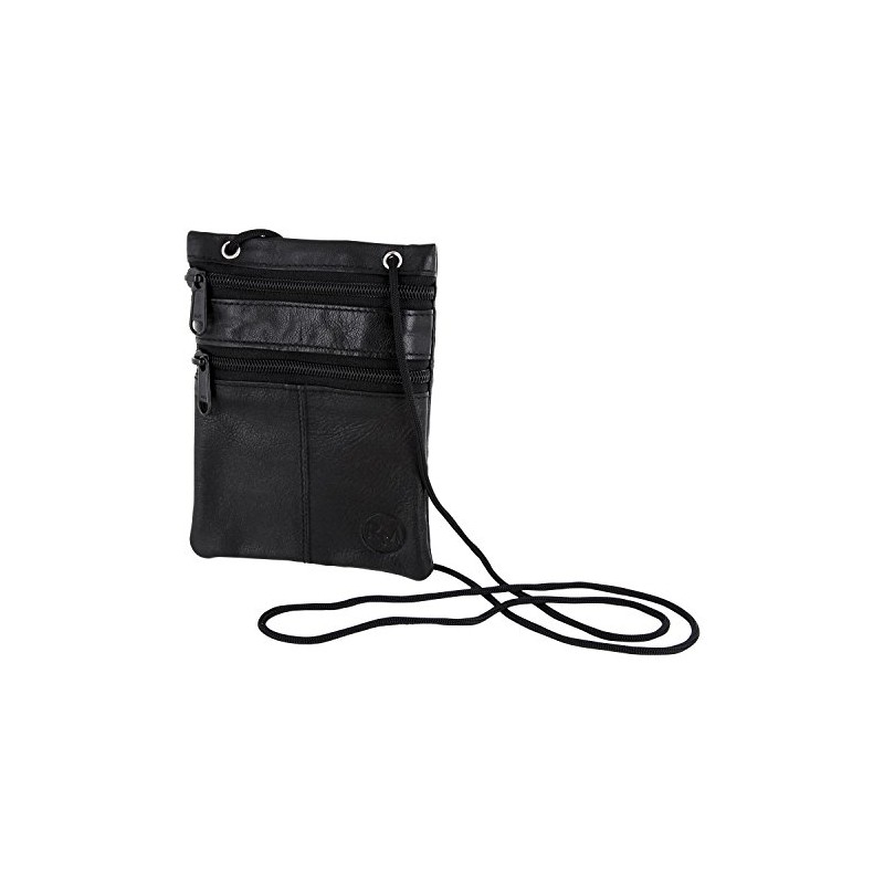 ReNa-Retail High-quality chest bag, genuine leather, Black 2 Large