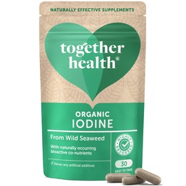 Organic Seaweed Iodine Supplement – Together Health – from Organic Seaweed – Natural Source of Iodine – Vegan Friendly – Made in The UK – Pack of 6-180 Vegecaps
