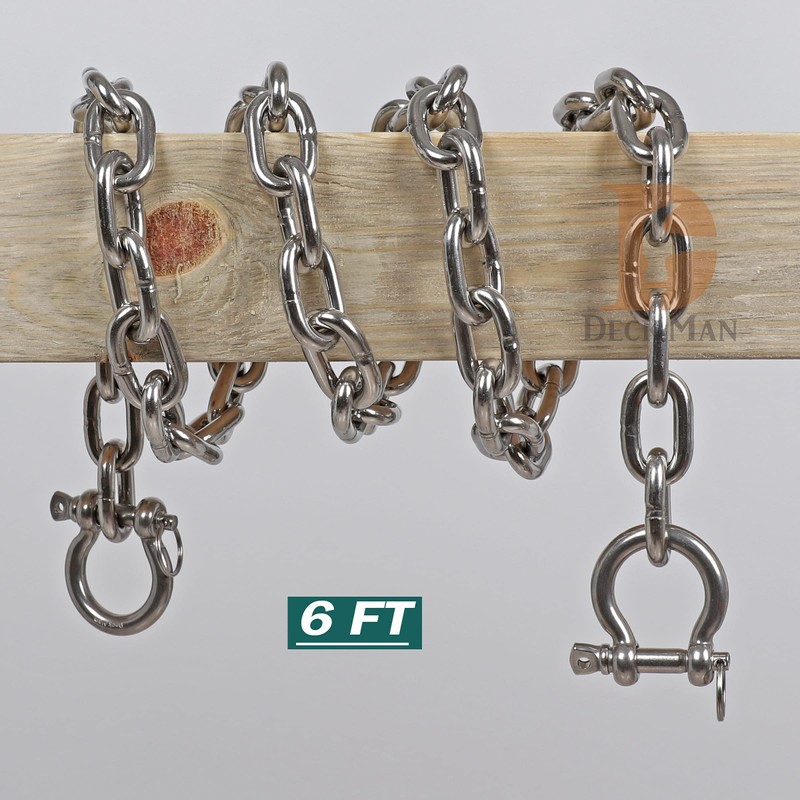 Deck Man 316 Stainless Steel 5/16" Boat Anchor Lead Chain