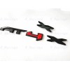 GMC 1PC Gloss Black Red Rear Tailgate AT4X OVERLAY Emblems