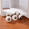 Ajuny 12 White Ceramic Cabinet Knobs Handmade Drawer Pull Handles