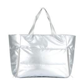 Freiesoldaten Women Puffer Tote Bag Quilted Puffy Tote Bag Large Travel Padded Shoulder Bag Fitness Gym Yoga Bag