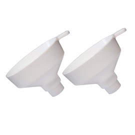 SOMA Plastic Funnel with Integrated 125 µm Sieve Filter, Set of 2 - Ideal for Precise Liquid Filtration in Kitchen, Laboratory and Hobby Brewing