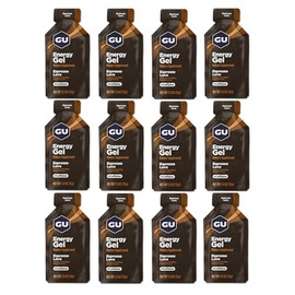 GU Energy Gel Value Pack of 12 Gels (12, Espresso Love)