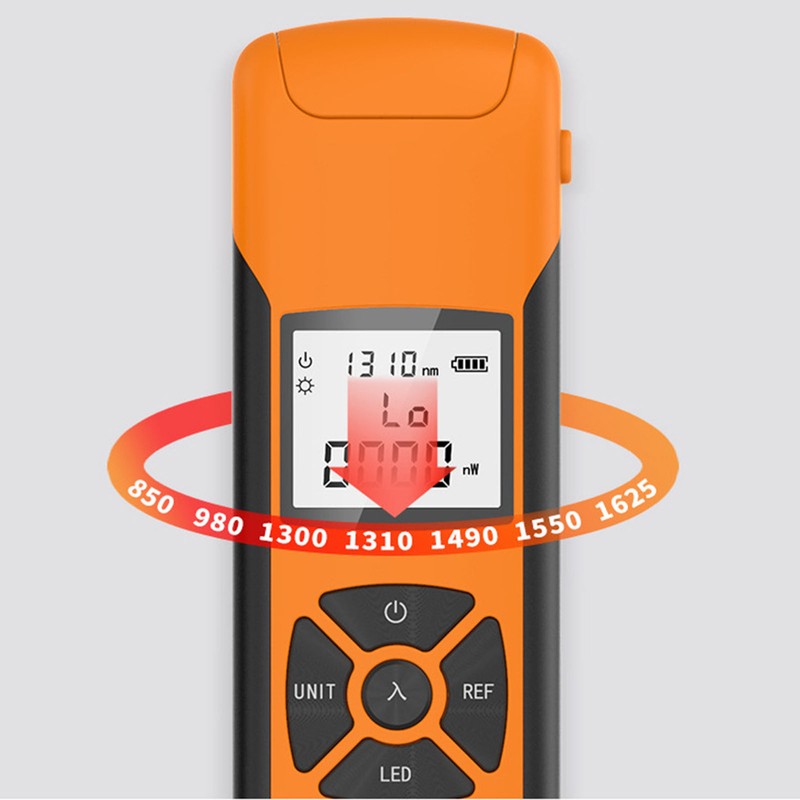 Optical Fiber Power Meter 800 to 1700 Nm Portable Auto