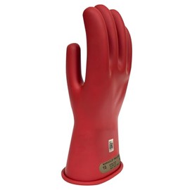 Enespro Class 00 Red Rubber Voltage Insulating Gloves, Max. Use Voltage 500V AC/750V DC, GC00R08