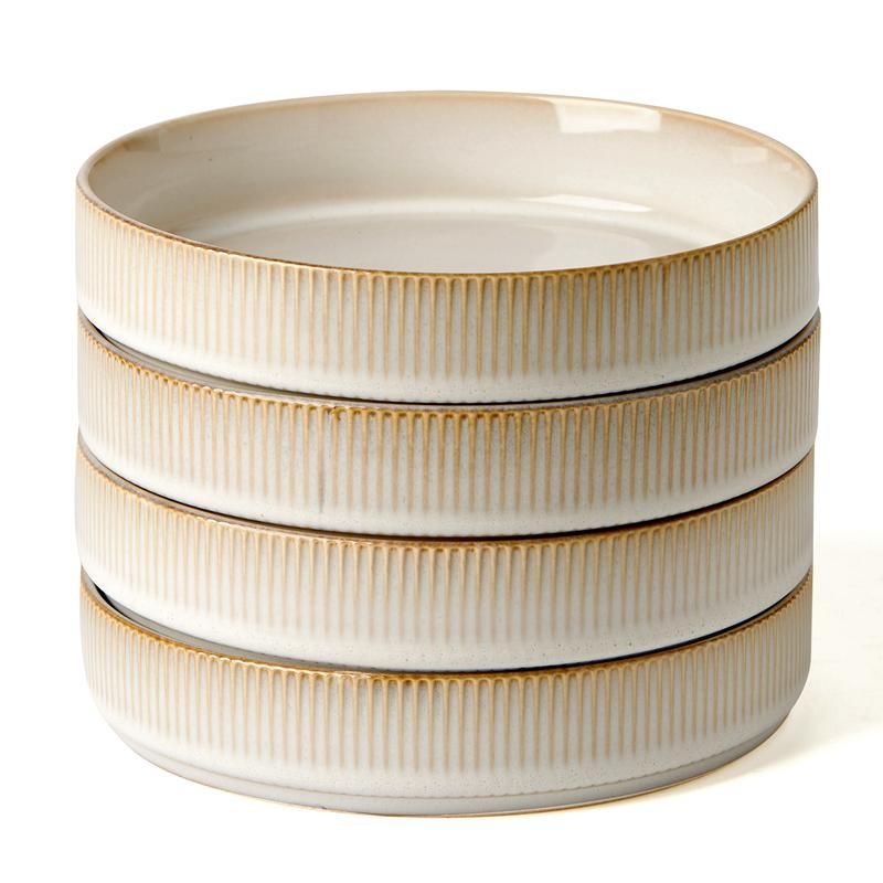 Famiware Star 8.25'' Stoneware Large Pasta Bowl (Set of 4)