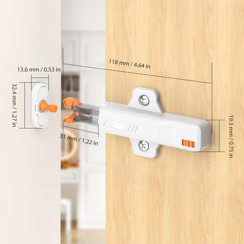 Jiayi Push to Open Door Catches Heavy Duty 2 Pack
