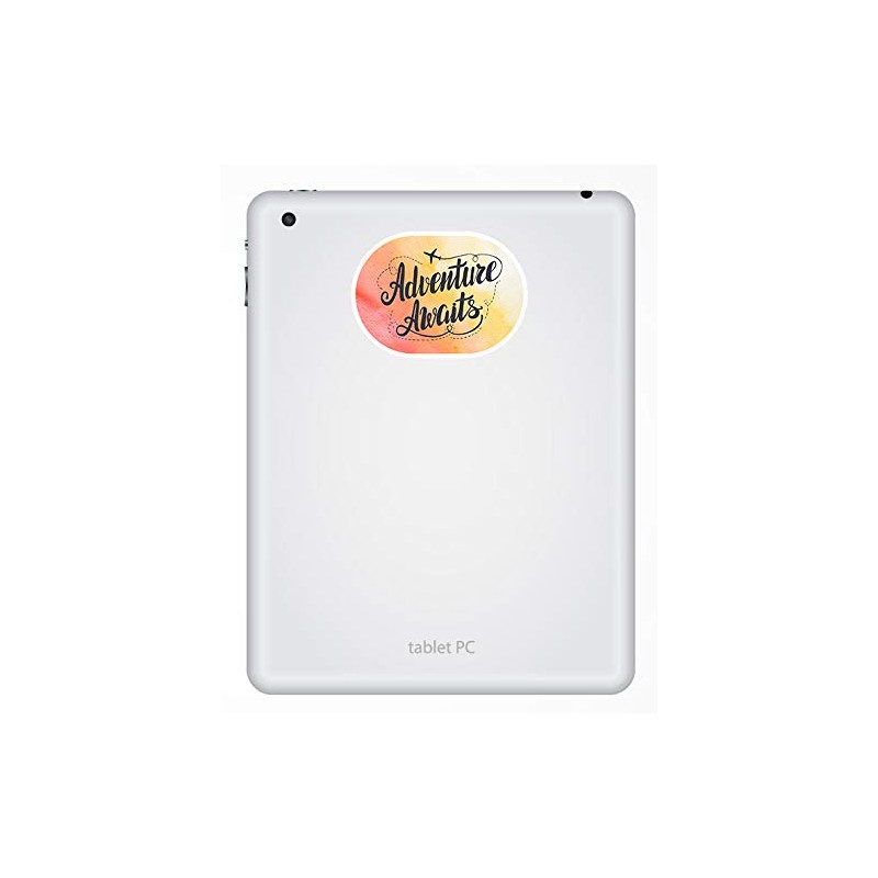2 x 10cm Adventure Awaits Vinyl Stickers - Travel Sticker