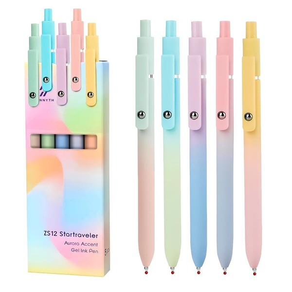 6pcs multi color ink hydrogel pen with a 0.5 mm