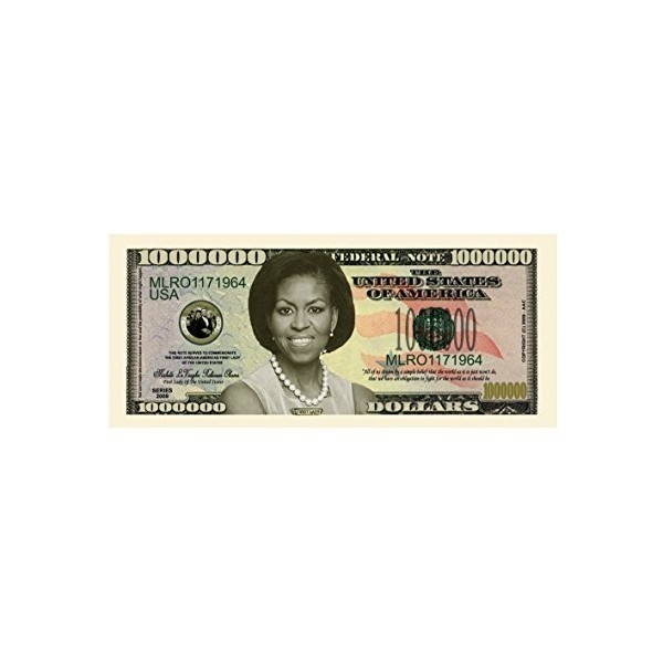 American Art Classics Set of 50 Bills - Michelle Obama (First Lady/First Family) Million Dollar Bill