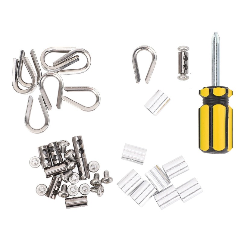 Wire Rope Kit, Clothes Line Outdoors, 66ft Multi-Use Wire Rope