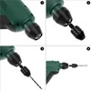 QWORK Keyless Drill Chuck Set, 4 Pieces 1/4, 1/8, 1/16