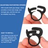 sourcing map 2 Pcs Adjustable Double Snap Grip Hose Clamps