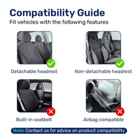 GENANY Couple Car Seat Covers for Car Truck Sedan SUV - 2 Packs, Durable Automotive Seat Covers, Bucket Seat Covers, Protective Interior