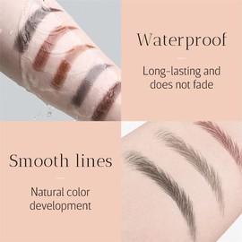 Lápiz Para Cejas Lápiz Para Microblading De Cejas Lápiz Para Maquillaje De Ojos Lápiz Para Cejas Micro 4 Point Brow Pen Lift & Snatch Eyebrow Microblading Pen Larga Duración Impermeable Cabello Natural Para Cejas (Negro)